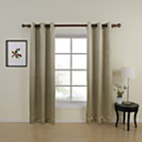 (One Panel) Modern Beige Solid Energy Saving Curtain