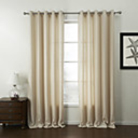(One Panel) Modern Beige Solid Energy Saving Curtain