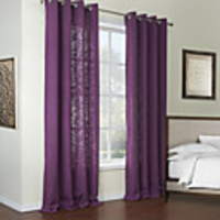 (One Panel) Modern Cotton Polyester Blend Solid Eco-friendly Curtain