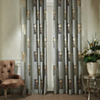 (One Panel) Modern Flower in Rectangular Area Sheer Curtain