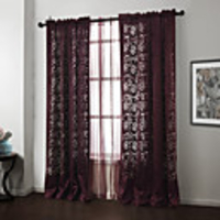 (One Panel) Modern Geometric Hollow Out Energy Saving Curtain with Sheer Set