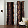 (One Panel) Modern Gold Flower Blackout Curtain