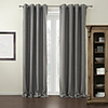 (One Panel) Modern Grey Solid Blackout Curtains
