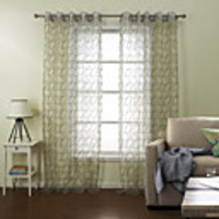 (One Panel) Modern Novelty Circles Sheer Curtain