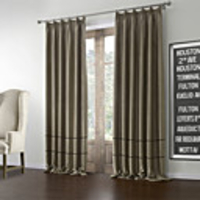 (One Panel) Modern Polyester Cotton Blend Blackout Curtains
