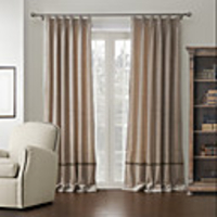 (One Panel) Modern Polyester Cotton Blend Solid Blackout Curtains