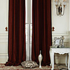 (One Panel) Modern Red Solid Energy Saving Curtain