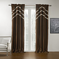 (One Panel) Modern Solid Brown Blackout Curtains