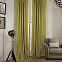 (One Panel) Modern Solid Linen/Polyester Eco friendly Curtain