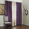 (One Panel) Noble Purple Energy Saving Curtain with Sheer Set