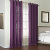 (One Panel) Purple Solid Energy Saving Curtain with Sheer Set