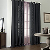 (One Panel) Quiet and Peaceful Black Energy Saving Curtain with Sheer Set