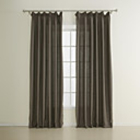 (One Panel) Reversible Print Faux Linen Energy Saving Curtain