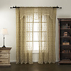 (One Panel) Rococo Abstract Curve Sheer Curtain With Valance