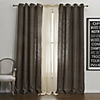 (One Panel) Solid Dark Grey Energy Saving Curtain with Sheer Set