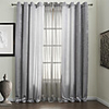 (One Panel) Solid Silver Energy Saving Curtain with Sheer Set