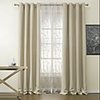 (One Panel) Solid Spotless Blackout Curtain with Sheer Set