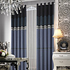 (One Panel) Stripe Classic Linen Lined Curtain