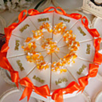 Orange Cake Favor Box (Set of 10)