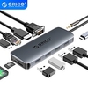 ORICO High Speed LED Indicator USB 3.0 USB C to VGA USB 3.0 USB 3.1 RJ45 3.5mm Audio SD Card TF Card HDMI PD 3.0 USB Hub 11 Ports For Windows,  PC,  Laptop Lightinthebox