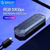 ORICO RGB M2 SSD Case NVME Enclosure M.2 to USB Type C 3.1 Gen2 10Gbps SSD Box Cool Game Style M.2 SSD Case Lightinthebox