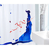 Oriental Shower Curtain Polyester Girl Print W78 x L71"
