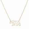 origami mama bear female male gift necklace (gold) Lightinthebox