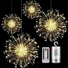 Outdoor String Lights Waterproof LED Hanging Starburst String Lights 150 LED Copper Fairy DIY Garland Lights Waterproof Multiple Modes Outdoor Twinkle Light Lightinthebox