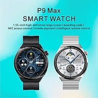 P9MAX Smart Watch 1.55 inch Smartwatch Fitness Running Watch Bluetooth Pedometer Call Reminder Activity Tracker Compatible with Android iOS Men Hands-Free Calls Message Reminder Step Tracker IP 67 Lightinthebox