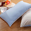 Pack of 2 100% Cotton Beige and Light Blue Reversable Shams