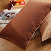 Pack of 2 100% Cotton Chocolate and Beige Reversable Shams