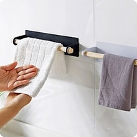 Paste Wall-mounted Towel Bar Punch-free Iron Towel Rack Kitchen Rag Rack Hanger Towel Rack Lightinthebox