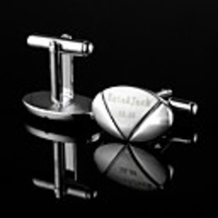Personalized Arched Silver Cufflinks