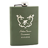 Personalized Army Green Stainless Steel 8-oz Flask - Dragon