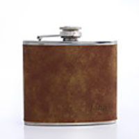 Personalized Brown 5-oz Flask
