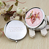 Personalized Butterly Design Chrome Compact Mirror Favor With Rhinestone