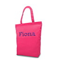 Personalized Canvas Vertical Tote Bag with Embroidered Name (More Colors)