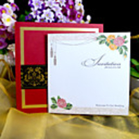Personalized Classic Red European Style Wedding Invitation (Set of 50)