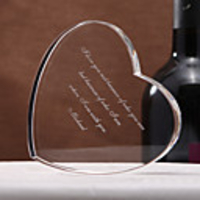 Personalized Heart Shaped Crystal Favor