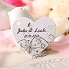 Personalized Heart Shaped Favor Tag - Dragonfly (Set of 60)