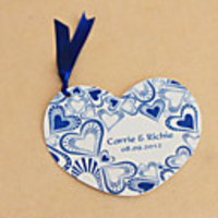 Personalized Heart Shaped Wedding Invitation With Hearts - Set Of 50 (More Colors)