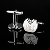Personalized Irregular Silver Cufflinks
