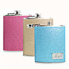 Personalized Nice 8-oz Flask In Leatherete Cover (More Colors)