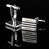 Personalized Oblong Stripe Cufflinks