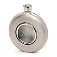Personalized Silver Round 5-oz Flask