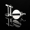 Personalized Silver Round Cufflinks