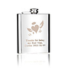 Personalized Silver Stainless Steel 7-oz Flask - Love