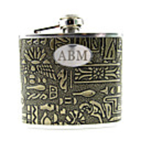 Personalized Simple 5-oz Flask In Leatherette Cover