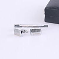 Personalized Simple Cufflinks And Tie-bar