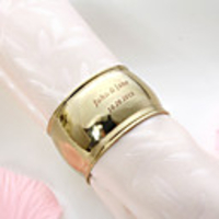 Personalized Simple Gold Plated Napkin Ring